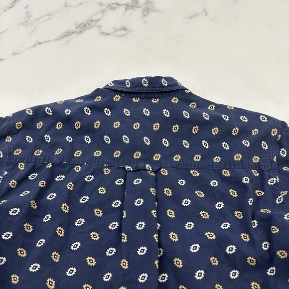 Barbara Blue Womens Vintage 90s Western Shirt Size S Navy White Southwest Fringe - Picture 8 of 11